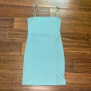 Forever 21 M, mint green slit dress